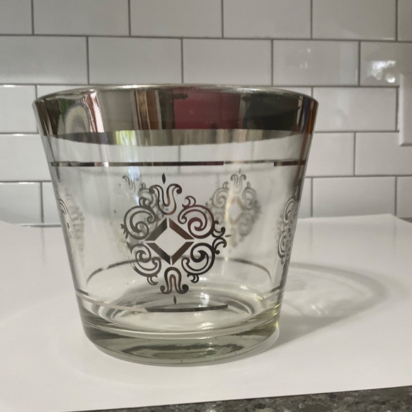 VTG Silver Glass Dorothy Thorpe Style Ice Bucket Barware - Picture 3 of 6